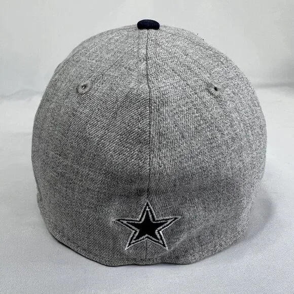 Dallas Cowboys New Era 39thirty Hat Med Large Fitted Grey Blue Cap - Picture 5 of 13